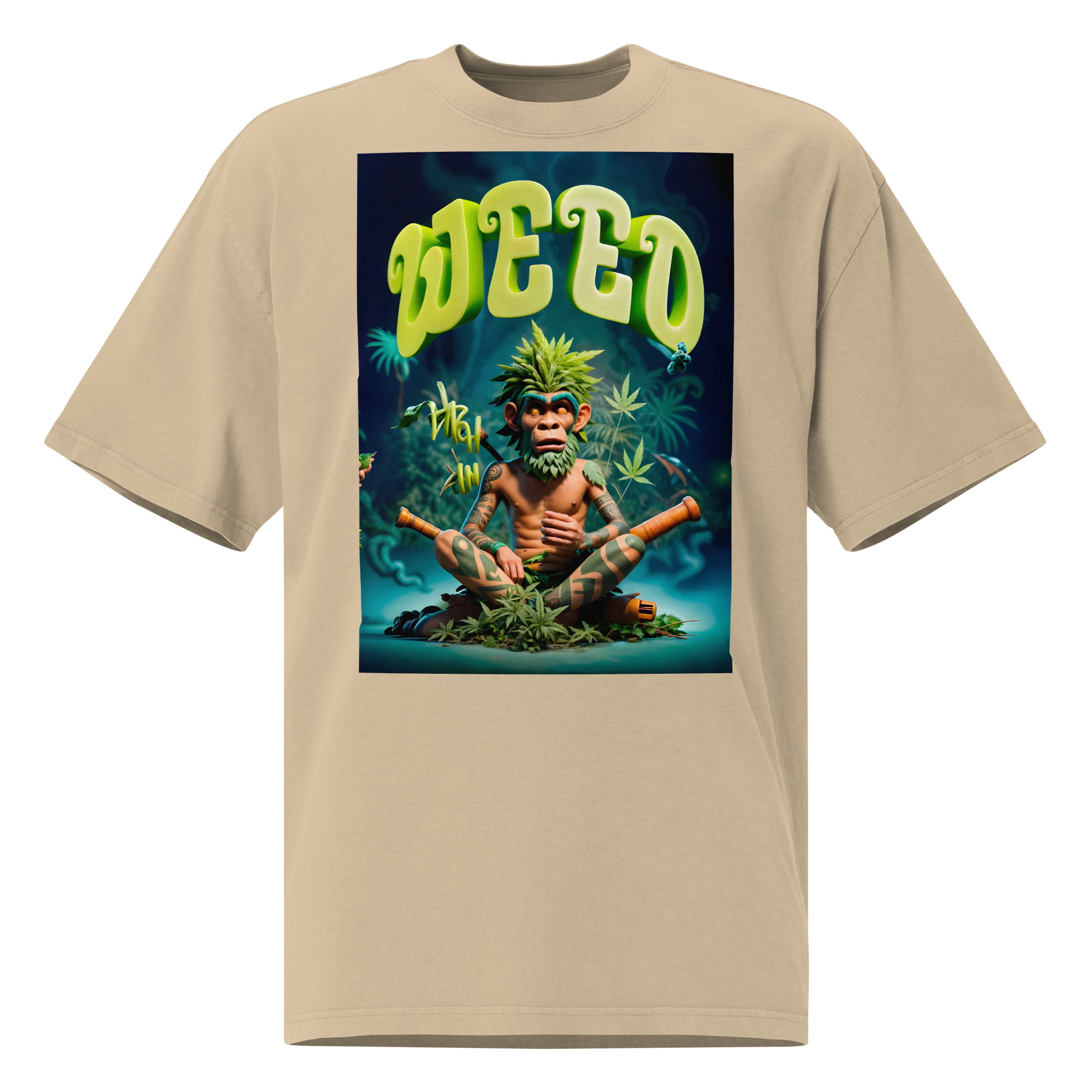 oversized faded t shirt faded khaki front 669f088d49258